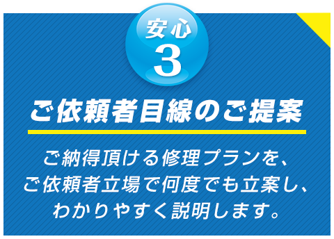 安心3 ご依頼者目線のご提案